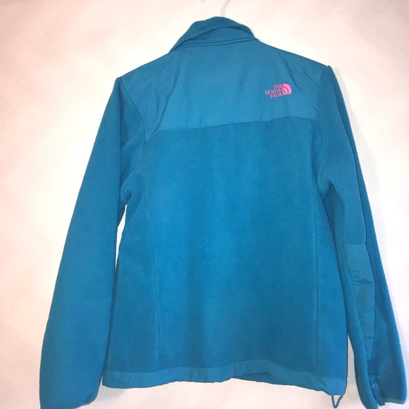 North face fleece zip up blue jacket medium - Picture 2 of 3
